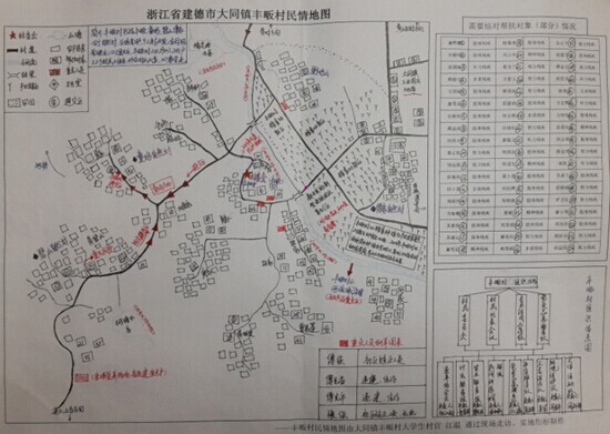 建德市大学生村官的手绘"民情地图"