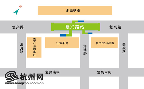 杭州地铁4号线南段复兴路站主体开工 海月桥公