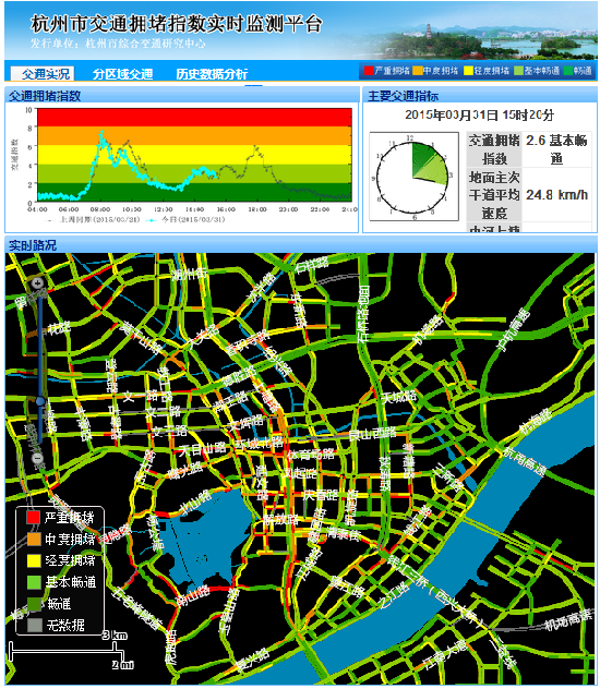4月1日起浙江11个地市均可实时查询交通拥堵