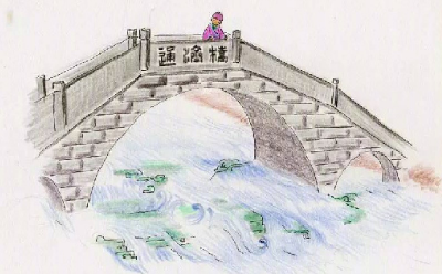 佛山通济桥简笔画图片