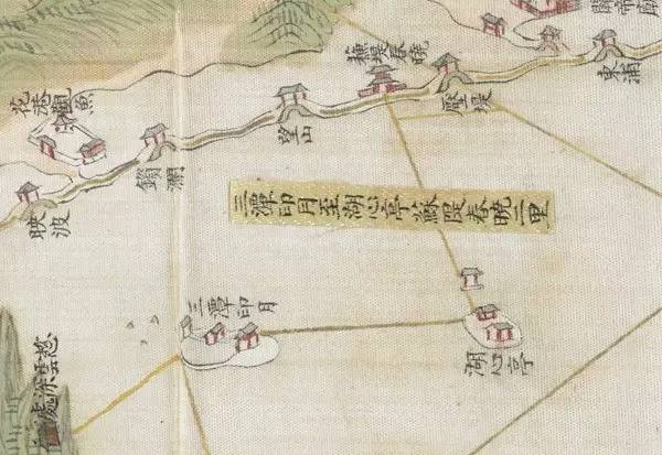 1751年（乾隆16年），皇帝下江南的时候游览西湖的路线图