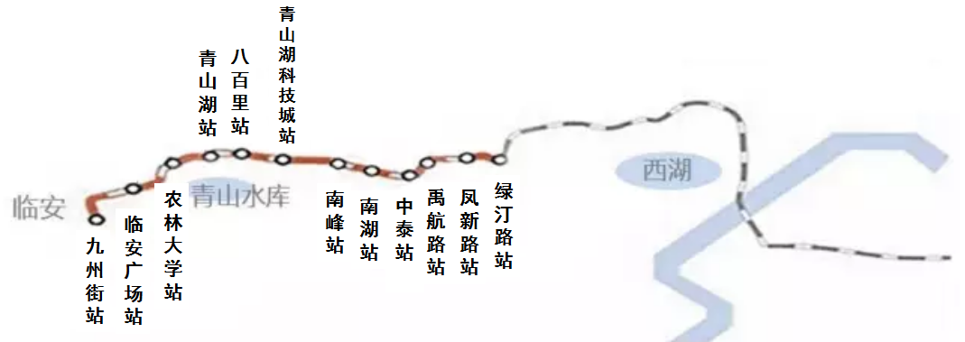 杭州到临安轻轨线路图图片
