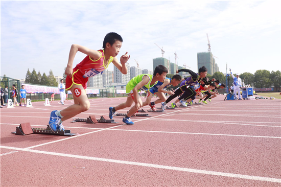 钱塘新区中小学生运动会 开跑 打响 365健康跑 行动第一枪 杭州网