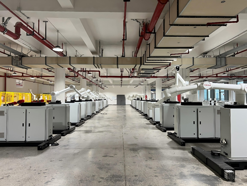 图片为永创智能五楼生产车间