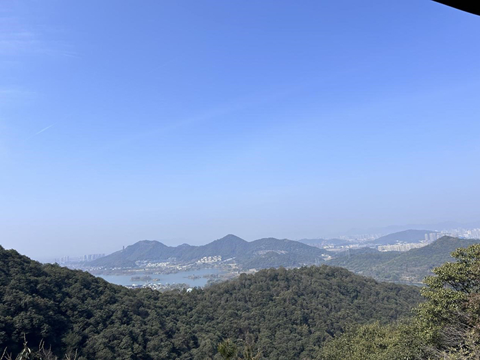 杭州湘湖西山徒步路线的沿途风景
