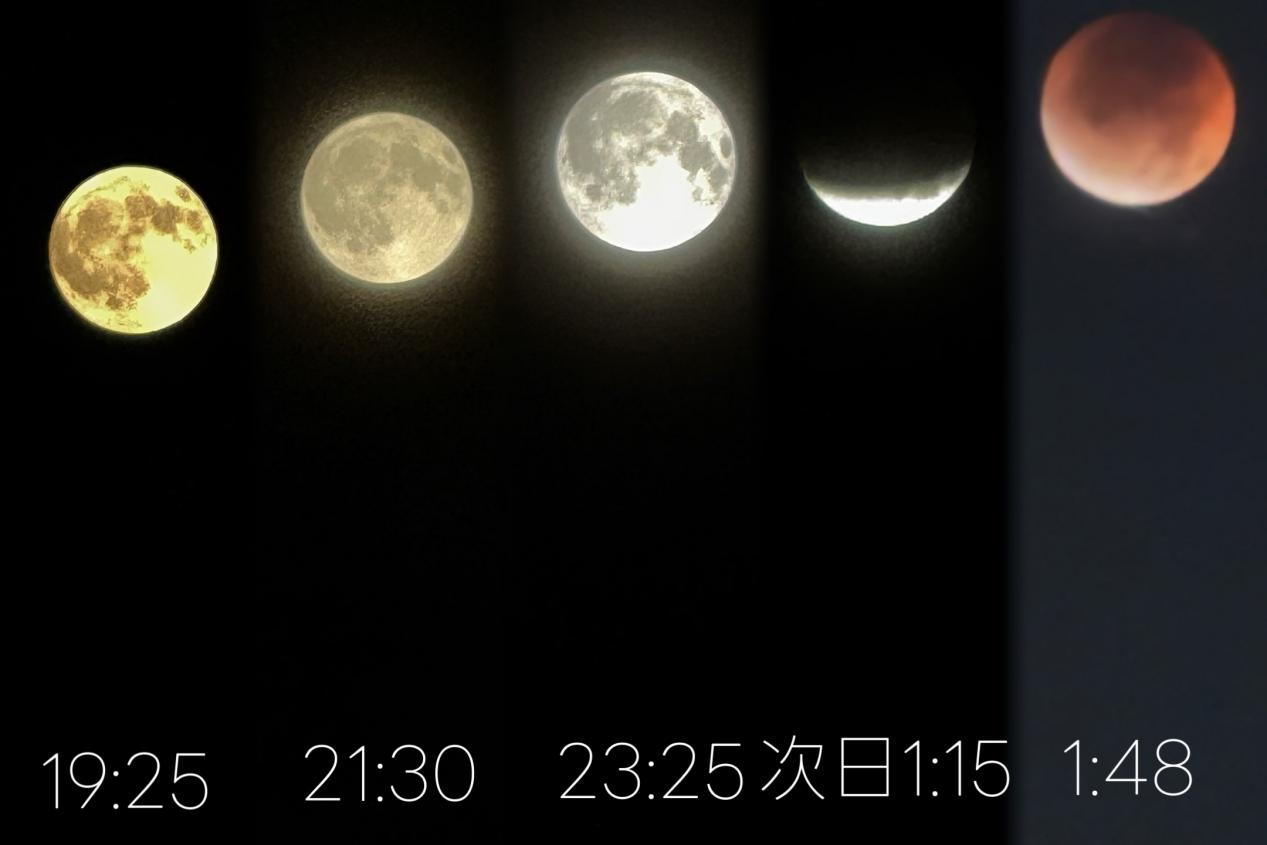 周一晨和妈妈一起拍摄记录的月像变化(受访者供图) 配图2