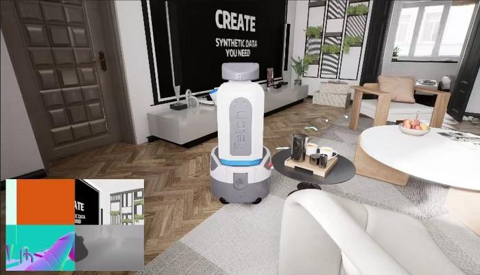 图解:群核空间智能平台在机器人仿真应用中的示意 配图1