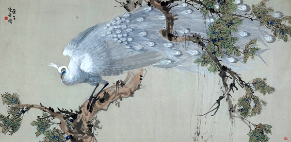 《白孔雀》 1948年 浙江省博物馆藏