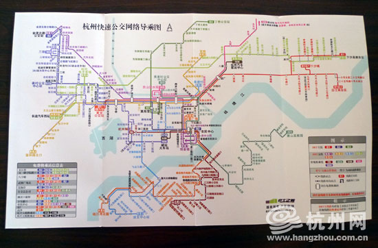 杭州公交线路图高清图片