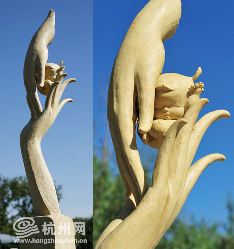 哪个天使之手最配吴菊萍韩美林请杭州市民挑一个雕塑方案