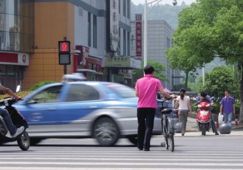 市民与交警上街 劝导文明交通